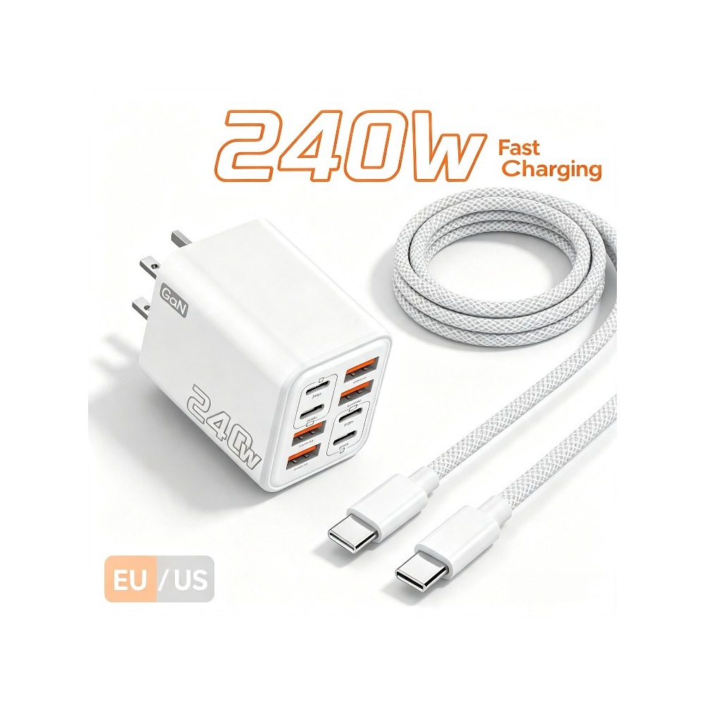 Phone Accessories Supplier - Caricatore USB C GaN 240W 8