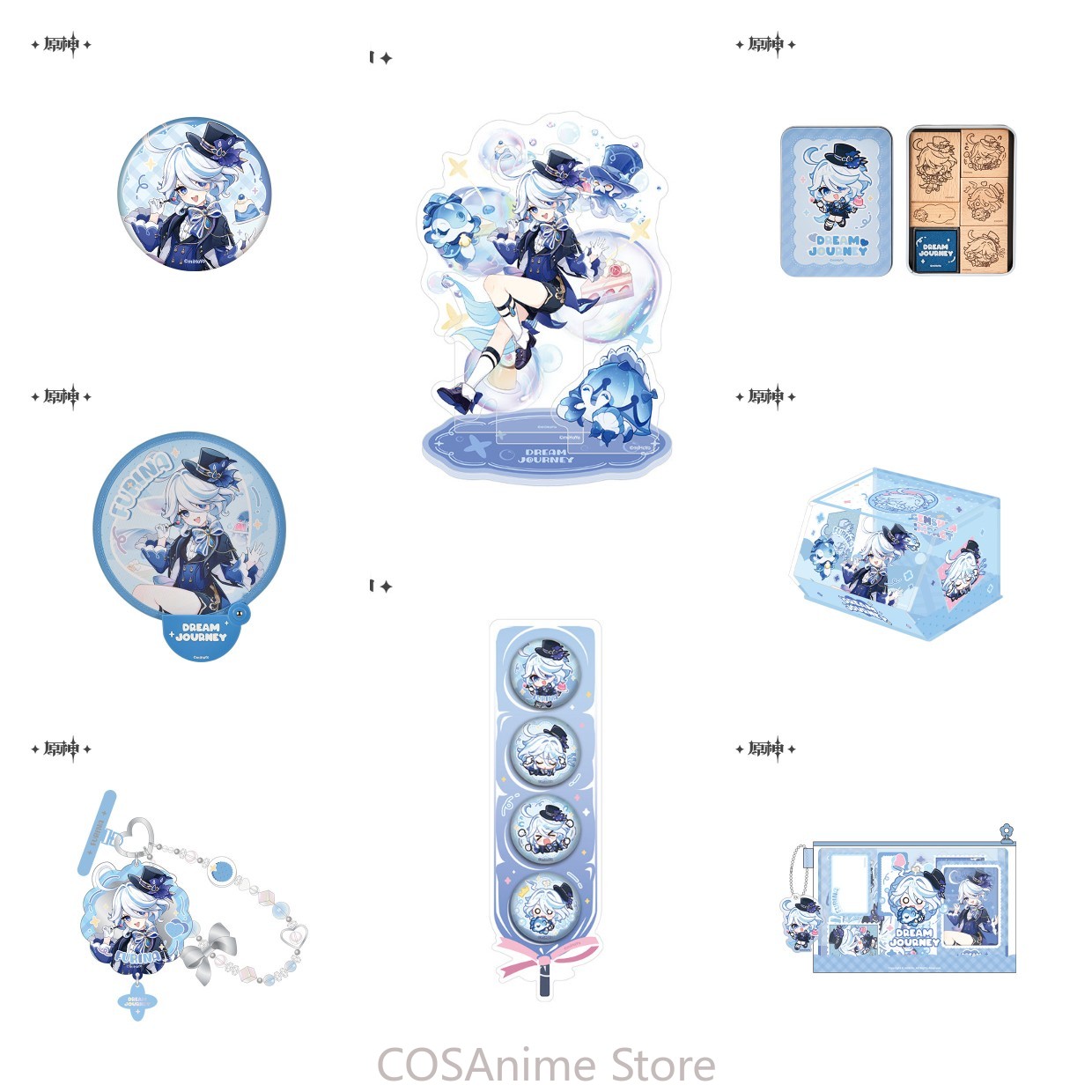 Phone Accessories In China - Badge Ufficiale Genshin Impact Furina Anime