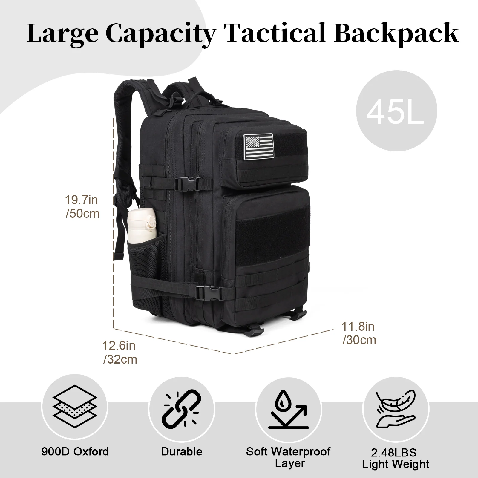 Zaino Tattico Militare da 60L  - Phone Accessories Men recensione e prezzo