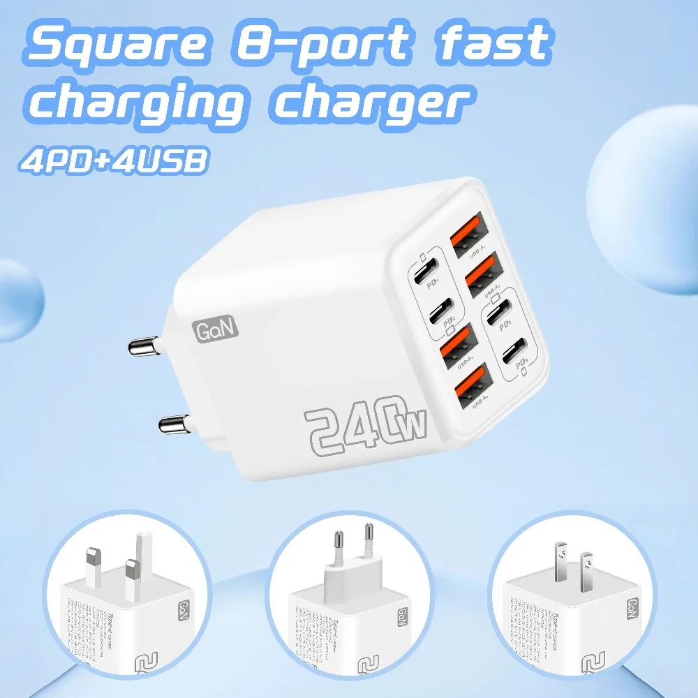 Caricatore USB C GaN 240W 8 in - Phone Accessories Supplier recensione e prezzo