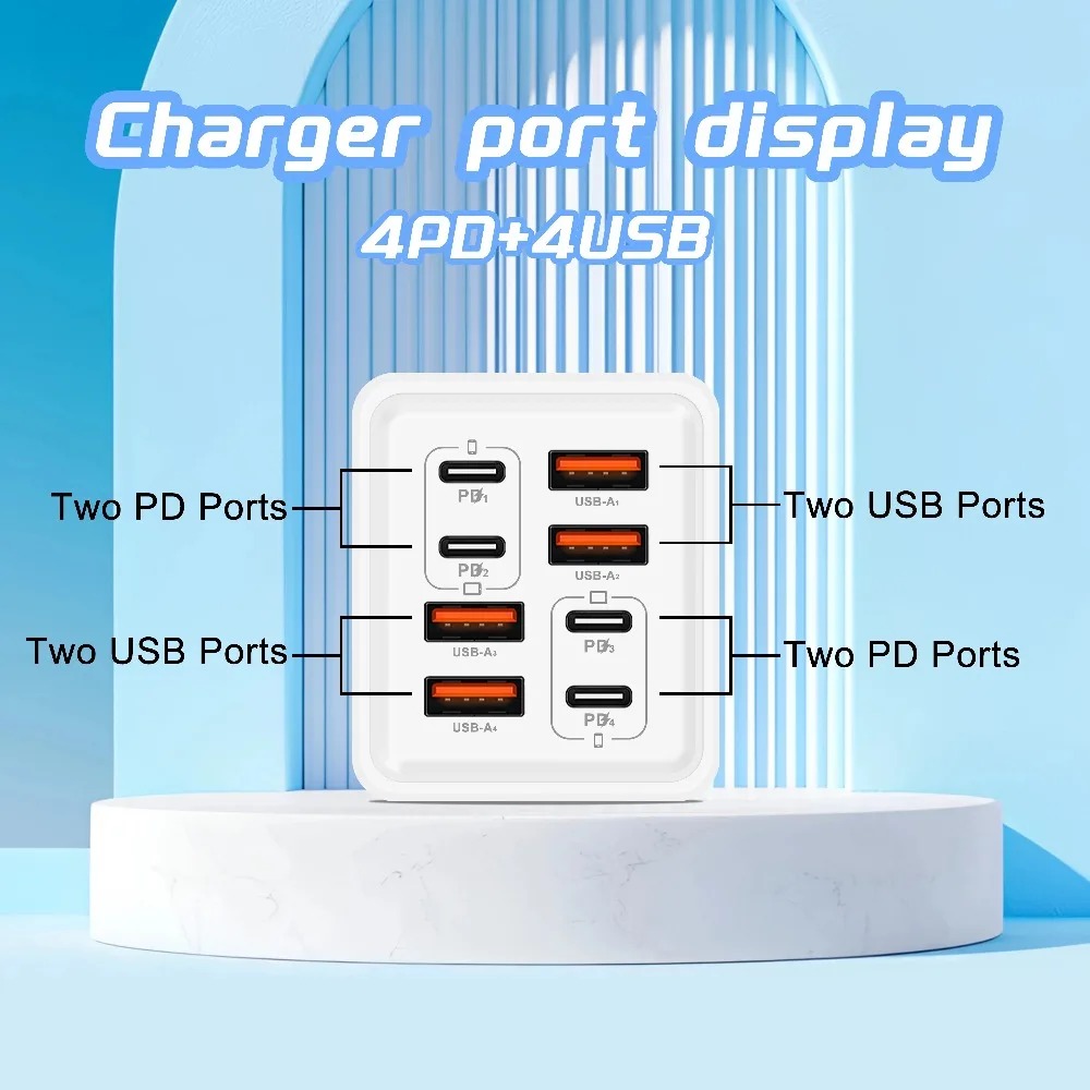Caricatore USB C GaN 240W 8 in - Phone Accessories Supplier recensione e prezzo
