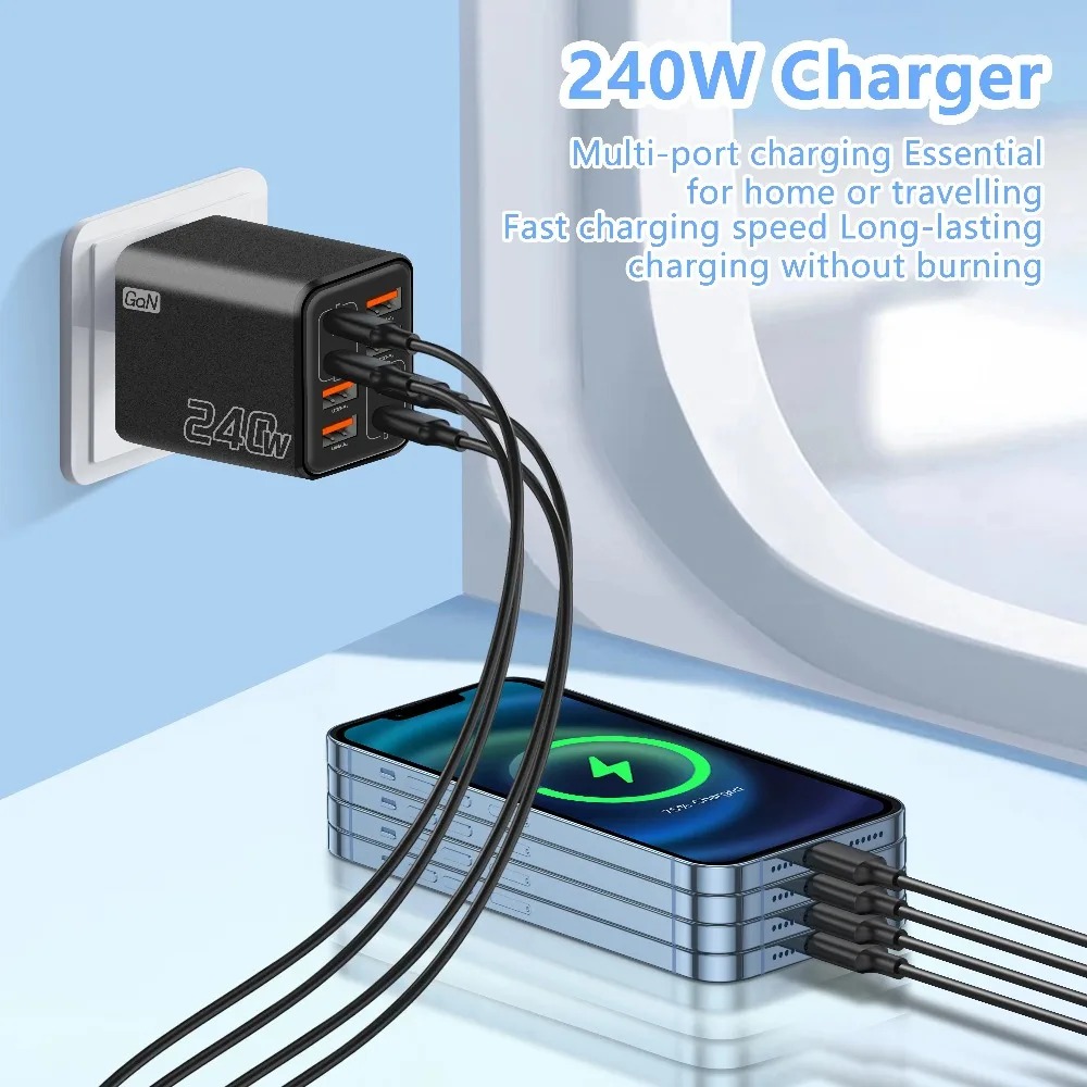Caricatore USB C GaN 240W 8 in - Phone Accessories Supplier recensione e prezzo